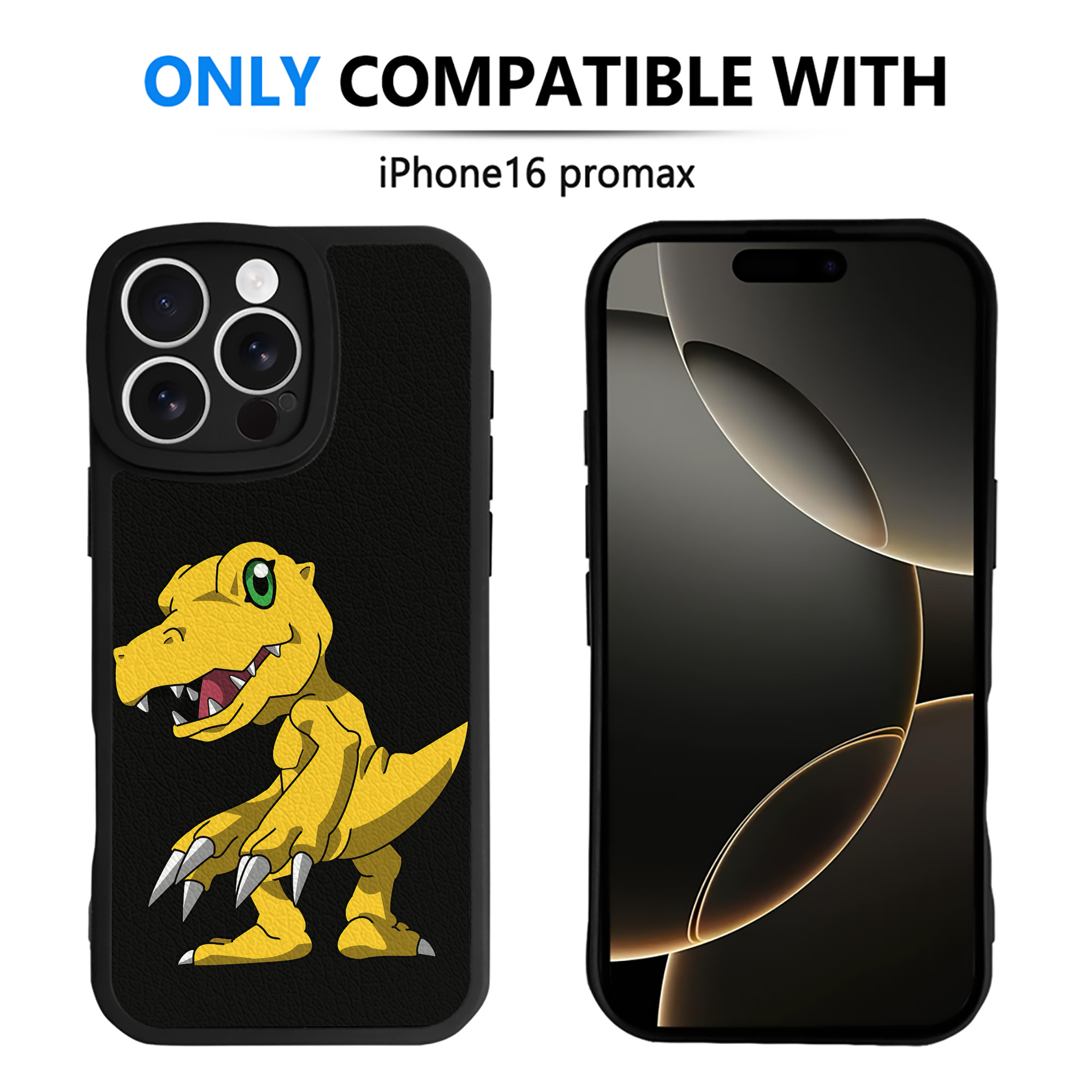 （画像用） Digimon デジタルモンスター/デジモン 【iPhone 16シリーズ対応】シリコンスマホケース（レザー調） 材質：シリコン